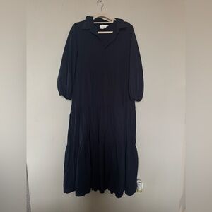 Pomander Place Dark Blue Long Sleeve Dress